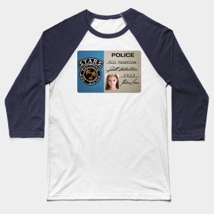 Jill Valentine - Raccoon Police Dept. - Photo ID Baseball T-Shirt